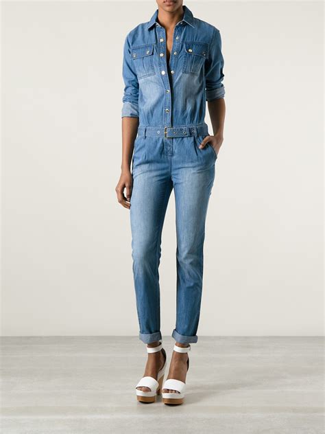 michael kors womens rompers|michael kors denim jumpsuit.